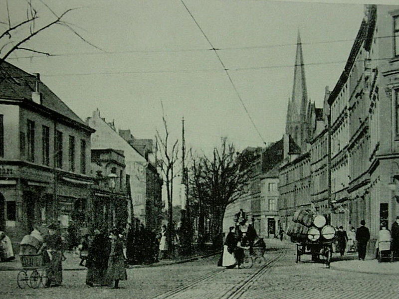 Kreuzung Allee/Holstenstraße um 1900 (Hamburg-Altona-Altstadt)
