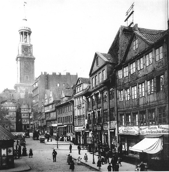 Der Schaarmarkt in der Hamburger Neustadt 1889
