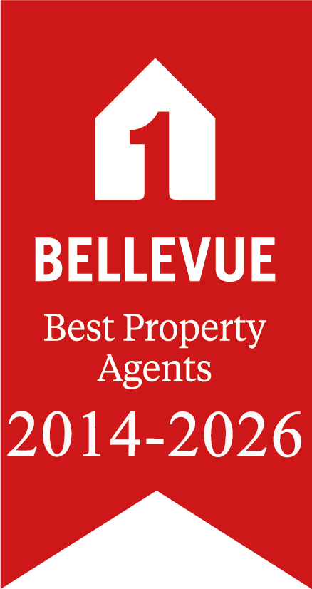 Auszeichnung Bellevue Best Property Agent 2026 für Leonhard Immobilien Hamburg.